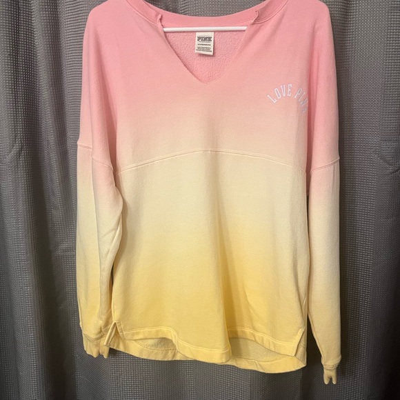 PINK Victoria's Secret Gradient Sweater - Pink and Yellow - Picture 2 of 2